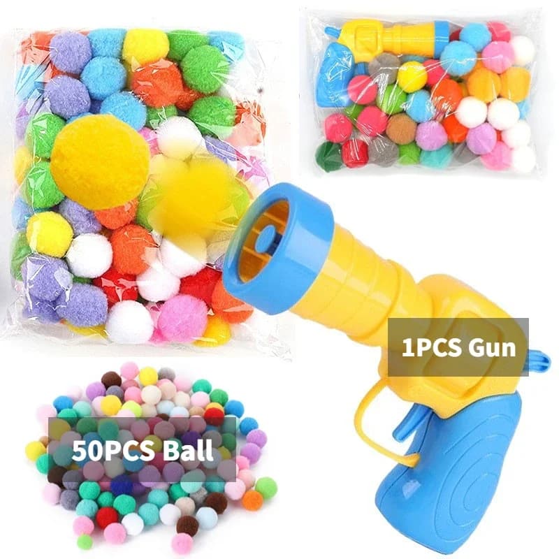 Plush Ball Shooting Gun Cat Toys Interactive Kittens Mini Pompoms Launcher Games Pet Accessories Supplies Indoor Cats Self Play - image 8