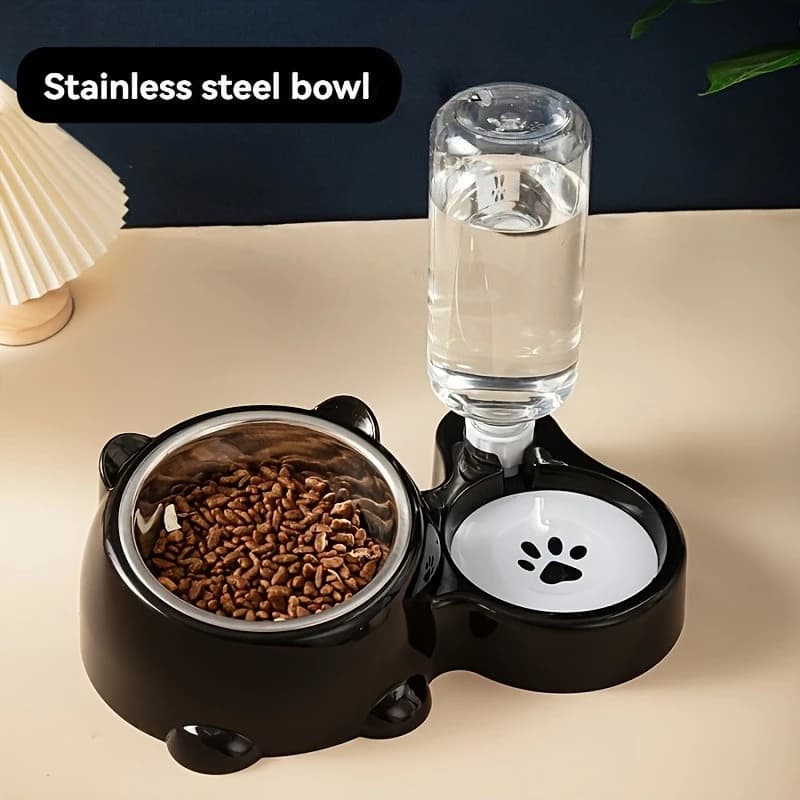 Automatic Pet Feeder and Water Dispenser, Integrated Feeding System for Cats and Dogs,No Battery or Power Needed, slanted mouth - image 6