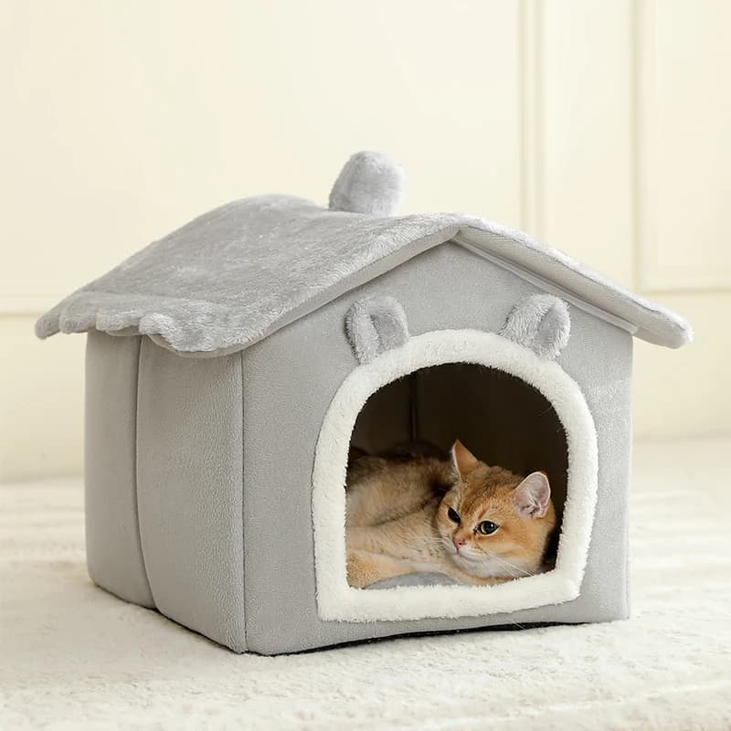 Foldable Pet House Removable Washable Cat House Puppy Cave Sofa Pet Bed House for Extra Small Dogs and Small and Medium Cats - image 3