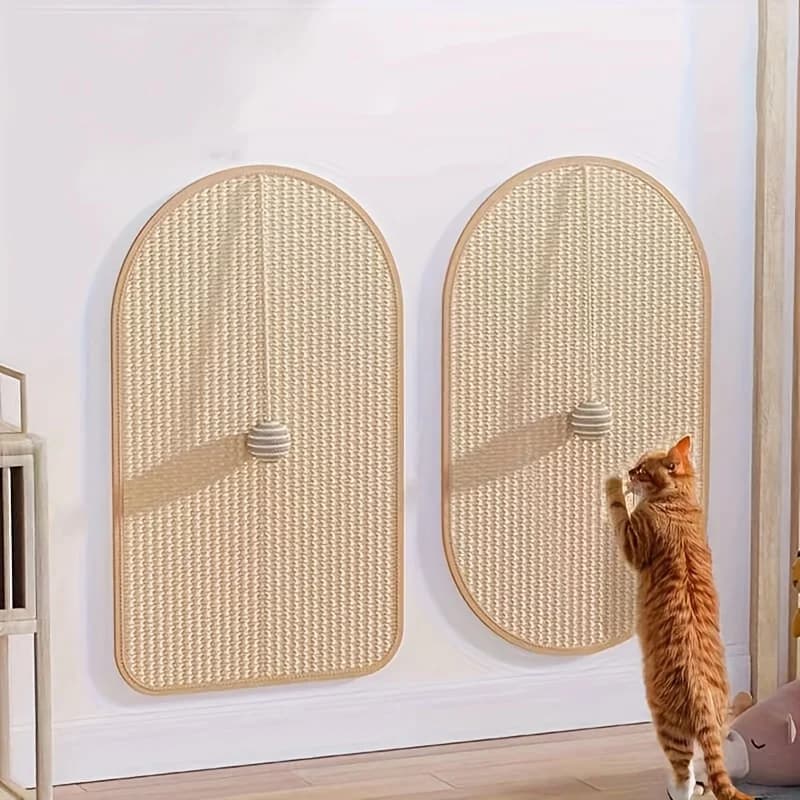 Sisal Cat Scratching Pad - Durable, Sofa-Safe Scratch Board with Playful Toy for Cats, Cat Mat - image 1