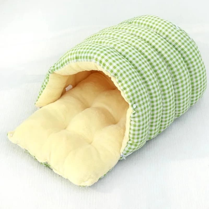 Winter Cat Dog House Closed Security Warm Plus Velvet Cold Cat Sleep Wrapped Pet Detachable Plaid Cover Small Pet Nest 4kg Cat - image 5