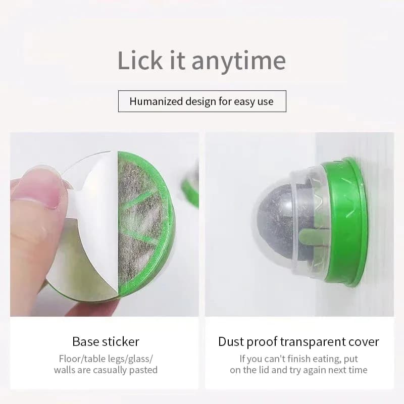 Natural Catnip Cat Wall Stick-on Ball Toy Scratchers Treats Healthy Natural Removes Balls to Promote Digestion Cat Grass Snack - image 3