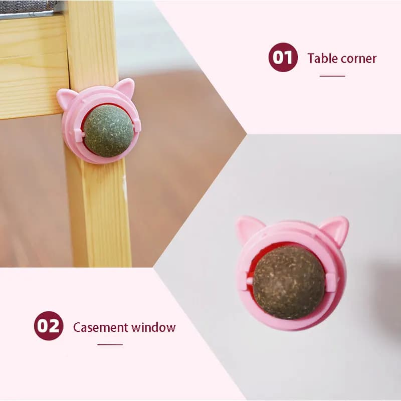 Cats Catnip Cat Toy Natural Ball Removal Cat Grass Treats to Improve Digestion Wall Sticker Scratch Itchy Treat Healthy Supplie - image 4