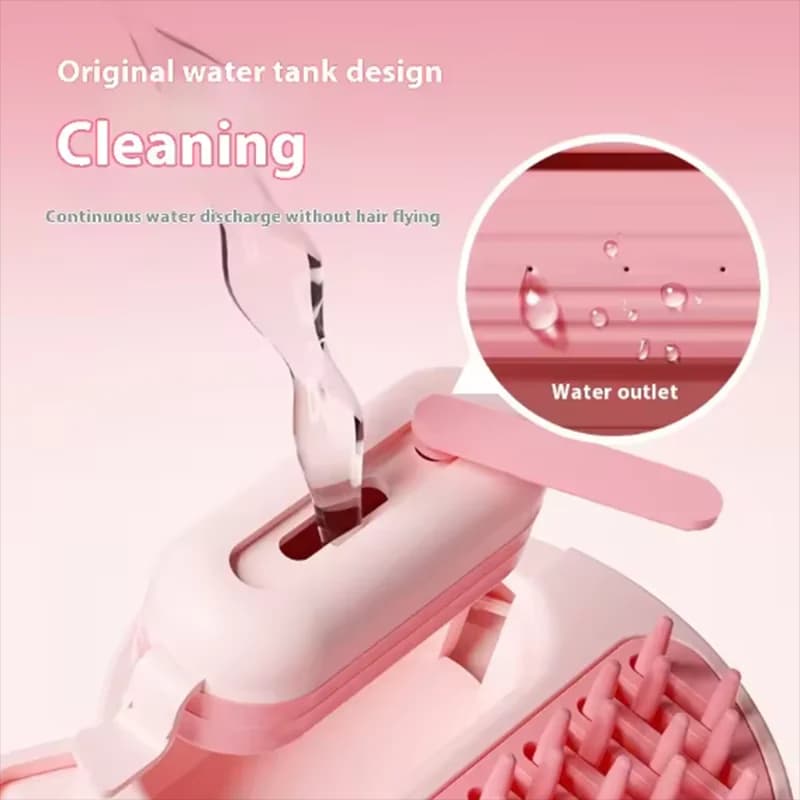 Pet comb with water tank for dogs and cats removes floating hair open knot brush for hair beauty care - image 3