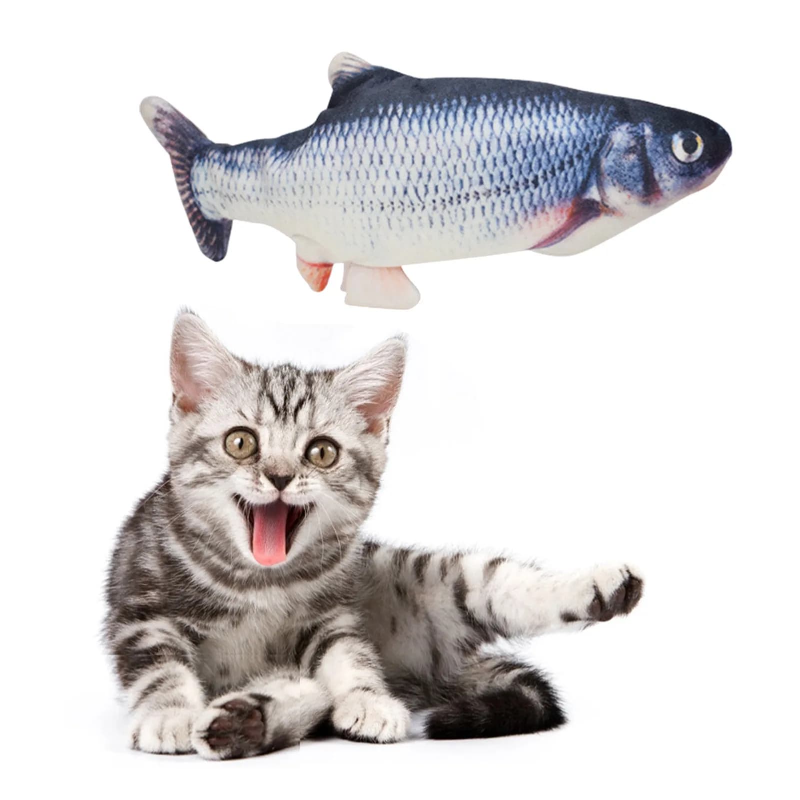 Cat Toys Fish USB Charger Fish Interactive Electric Floppy Fish Cat Toy Realistic Pet Cats Chew Bite Toys Pet Supplies Cats Dog - image 7