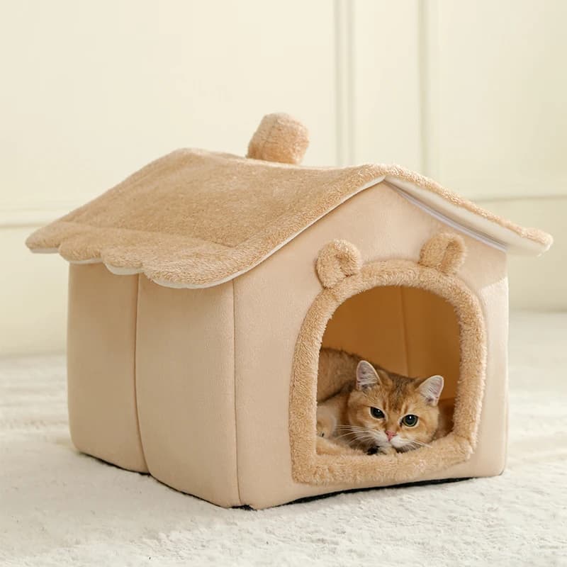 Foldable Pet House Removable Washable Cat House Puppy Cave Sofa Pet Bed House for Extra Small Dogs and Small and Medium Cats - image 4