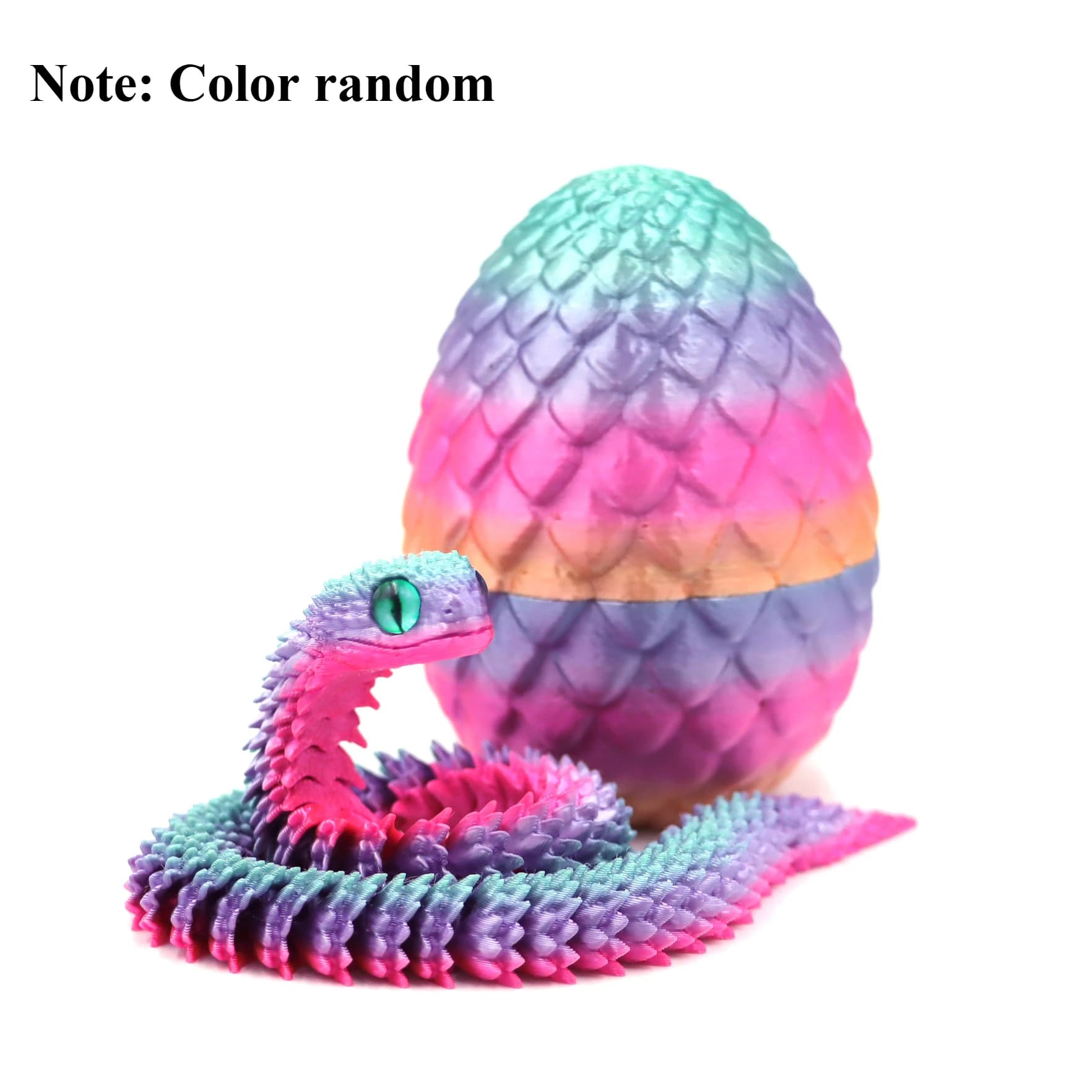 3d Printed Toys Home Decoration Desktop Decorations Anime Figures Articulating Home Decor Items 3D Printing Snake Eggs Rotating - image 9