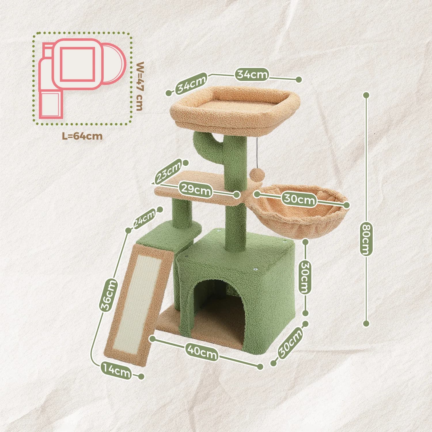 Cat tree Cat Tower for Indoor Cats 2 Styles Cat Activity Tree with Cat Scratching Posts Big Hammock and Removable Top Perch Grey - image 16