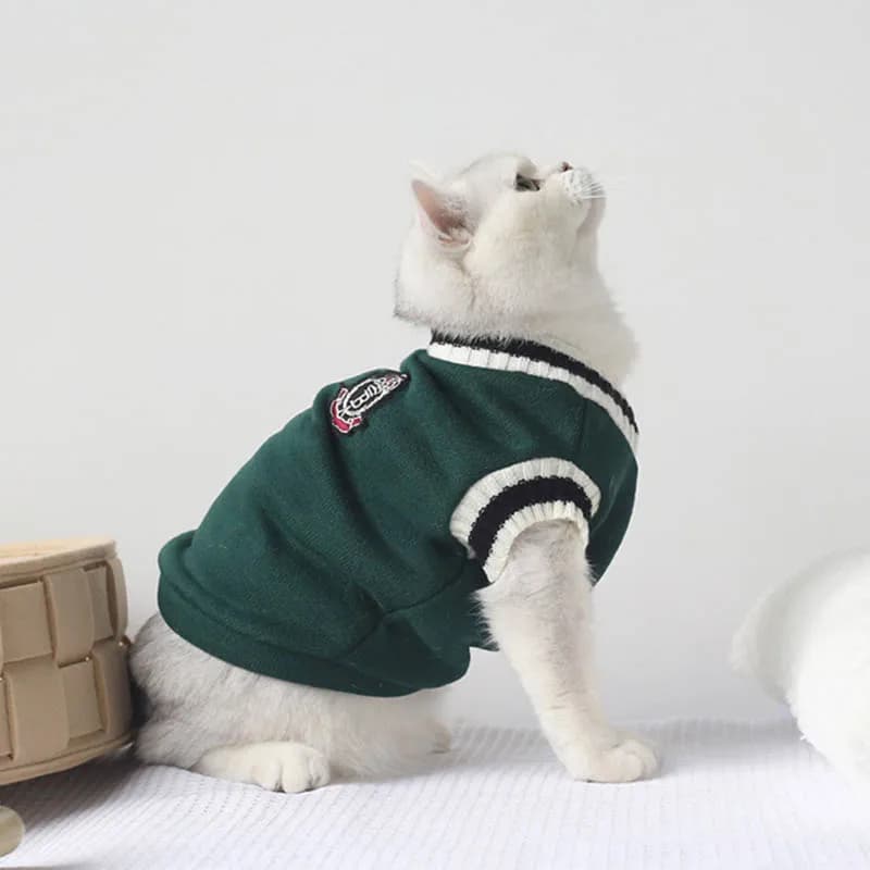 Cat Dog Sweater Pullover Winter Pet Clothes for Small Dogs Cat Vest Puppy Jacket Pet Cat Clothing Kitty Costume Ubranka Dla Psa - image 3