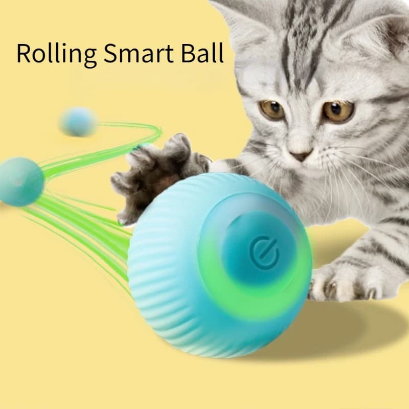 Smart Cat Toys Automatic Rolling Ball Electric Cat Toys Interactive for Cats Training Self-moving Kitten Toys for Indoor Playing - image 1