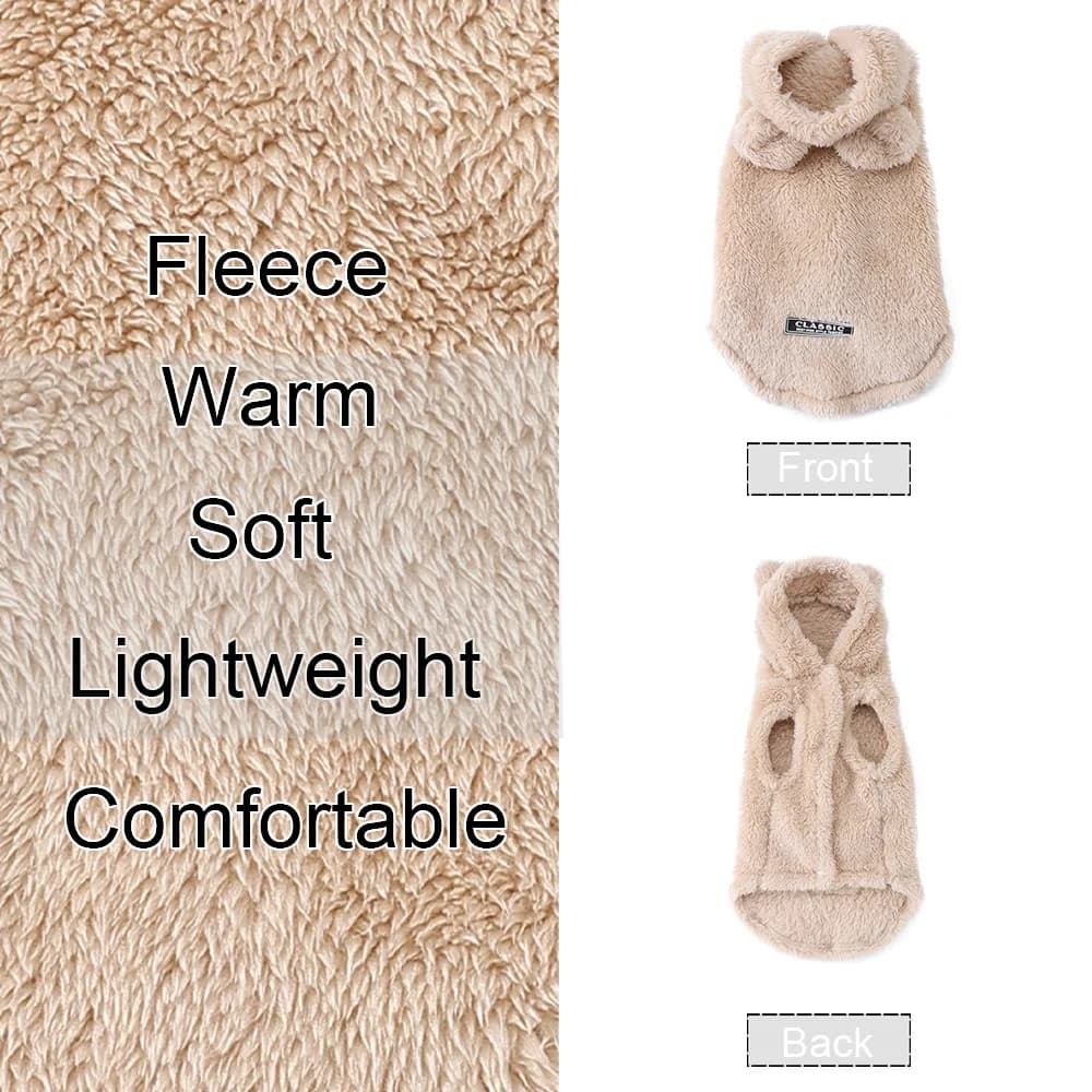 Soft Pet Coat For Small Medium Dogs Cats Dog Fleece Warm Cat Hoodies For Winter Funny Cute Rabbit Ear Sphynx Puppy Kitty Clothes - image 3