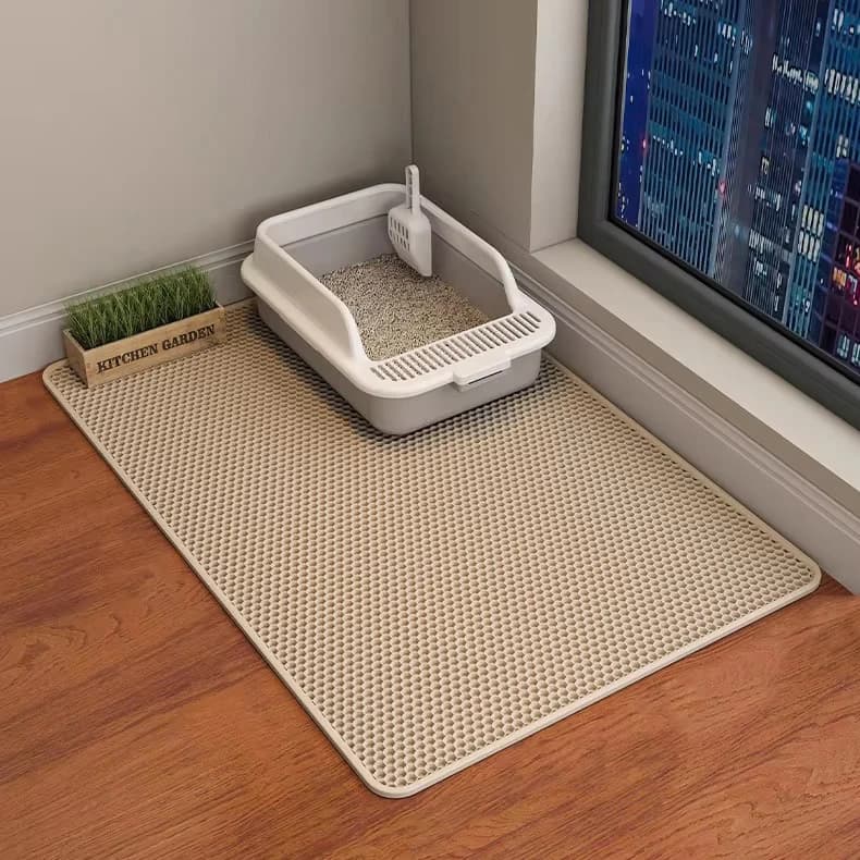Double Layer Cat Litter Mat EVA Waterproof Cat Toilet Rug Litter Tray Sandboxes for Cat Litter Carpet Cat Litter Box Accessories - image 8