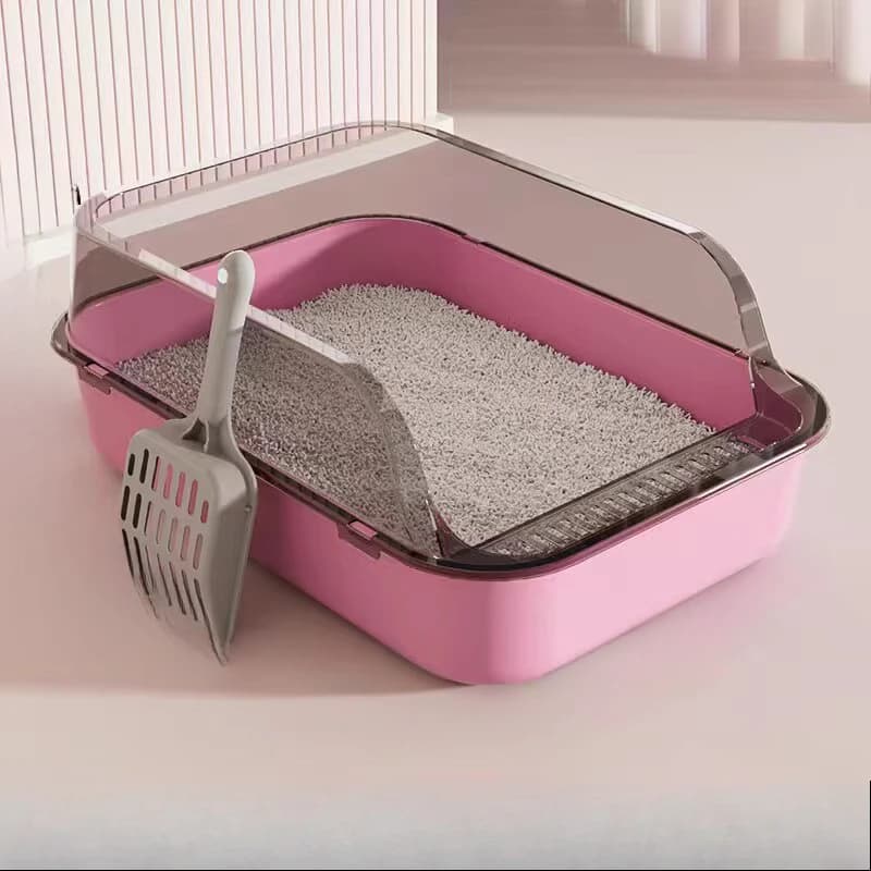 Semi-Enclosed Cat Litter Box Thickening Splash Proof and Easy Clean Toilet with Cat Litter Shovel Plastic Cleaning Cats Box - image 7