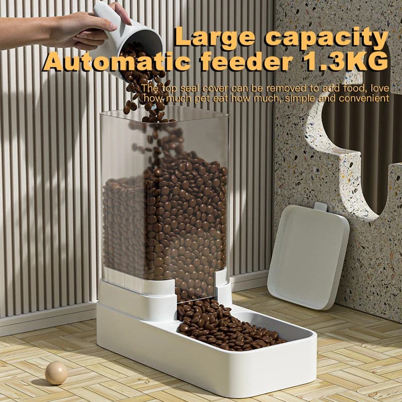 Large capacity optional Automatic Cat Feeder & Water Dispenser with Gravity Food Storage Container for Cats and Dogs - image 2