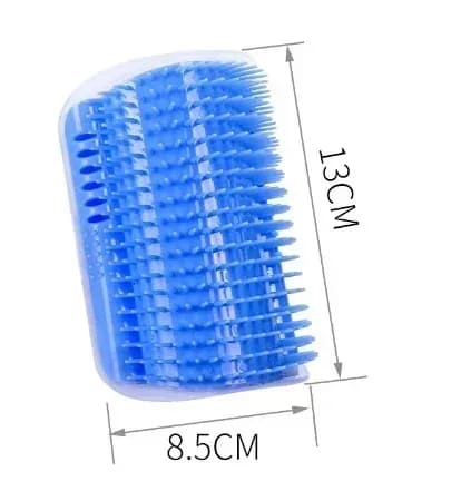 Cat Corner Brush Comb Massager for Cat Arch Plastic Scratcher Remove Hair Comb Grooming with Catnip Cat Self Cleaning Cat Supply - image 7