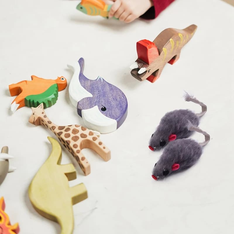 Real Rabbit Fur Mice Cat Toys Pet Toy Children's Toys 12-Pack - image 6