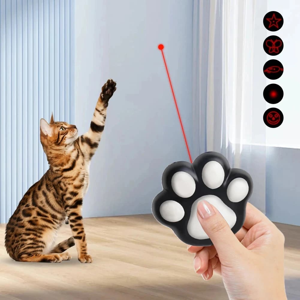 Funny Laser Pet Toys Rechargeable 5 Adjustable Patterns for Pet Dog Cats Interactive Kitten Training Chaser Cat Pets Accessories - image 2