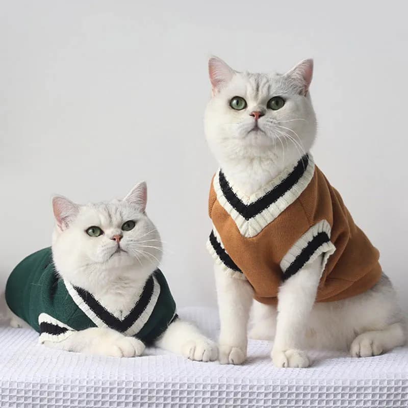 Cat Dog Sweater Pullover Winter Pet Clothes for Small Dogs Cat Vest Puppy Jacket Pet Cat Clothing Kitty Costume Ubranka Dla Psa - image 1