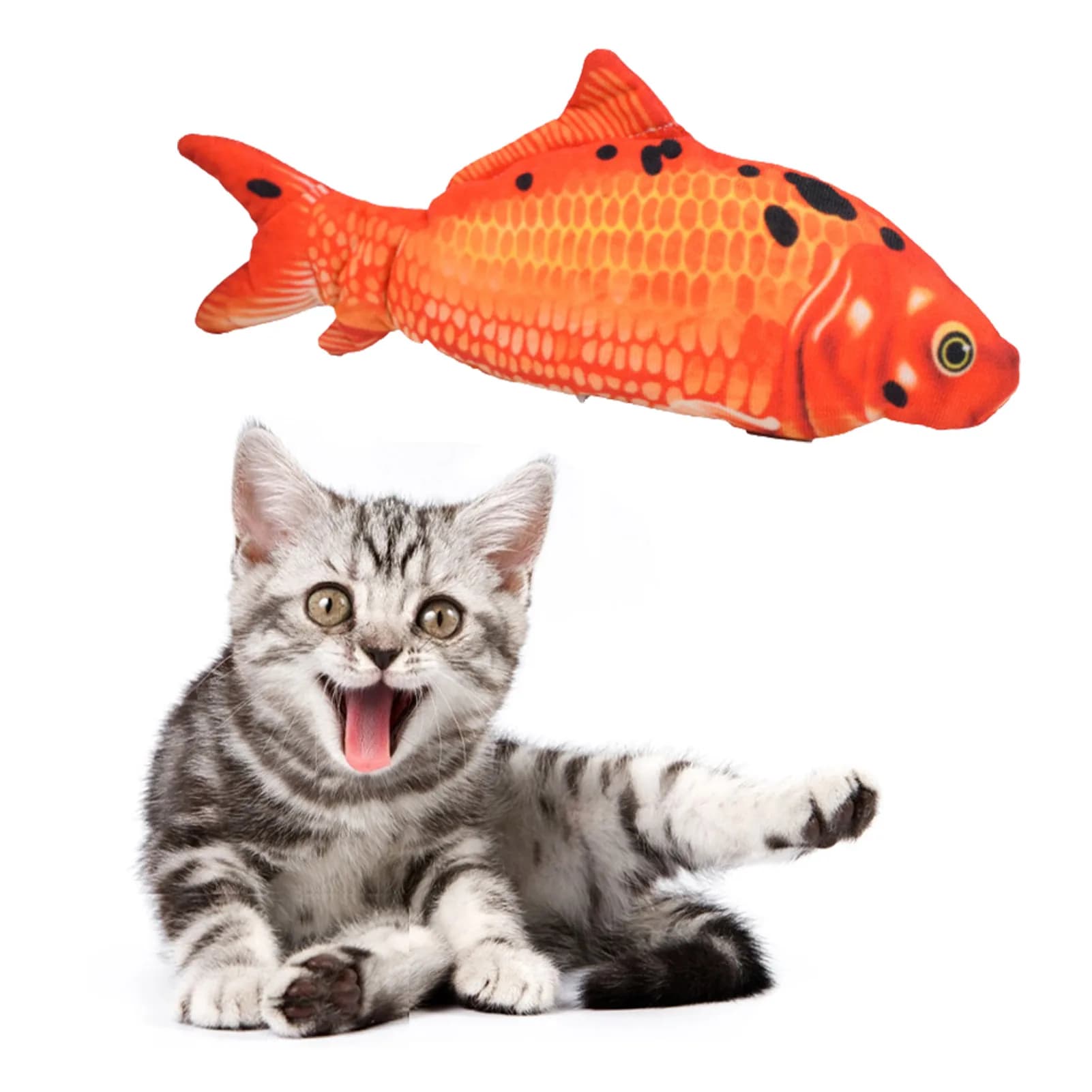 Cat Toys Fish USB Charger Fish Interactive Electric Floppy Fish Cat Toy Realistic Pet Cats Chew Bite Toys Pet Supplies Cats Dog - image 9