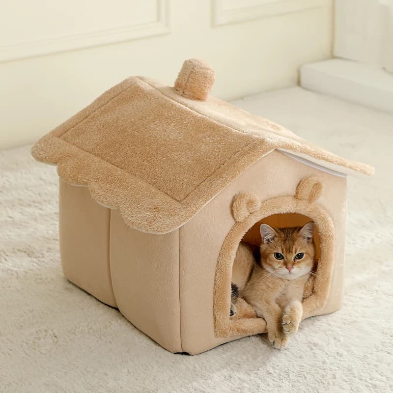 Foldable Pet House Removable Washable Cat House Puppy Cave Sofa Pet Bed House for Extra Small Dogs and Small and Medium Cats - image 2