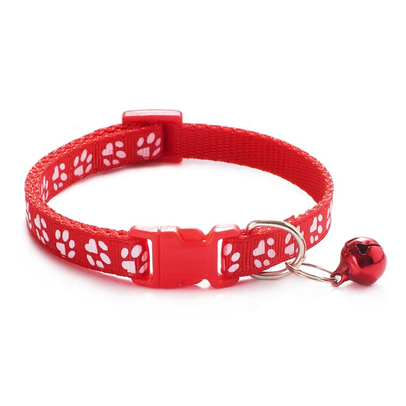 Pet cat bell collar dog print cat collar multiple colors optional necklace ring cat rope collar pet supplies - image 9
