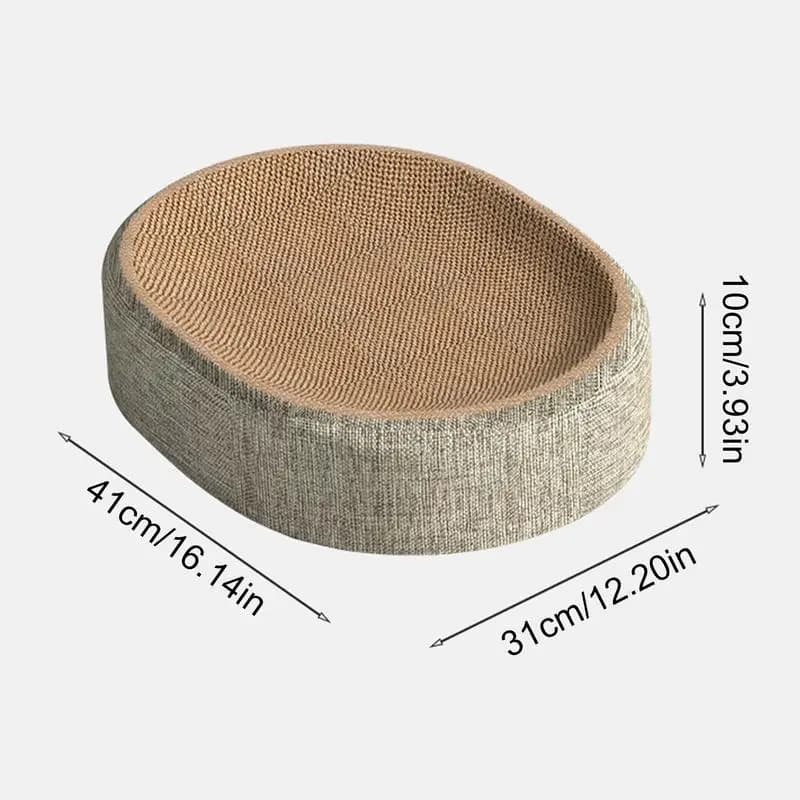 2in1 Cat Scratching Board Protect Furniture Grinding Claw Toys Oval Sisal weaving Wear-resistant Cat Nest Cat Accessories - image 6