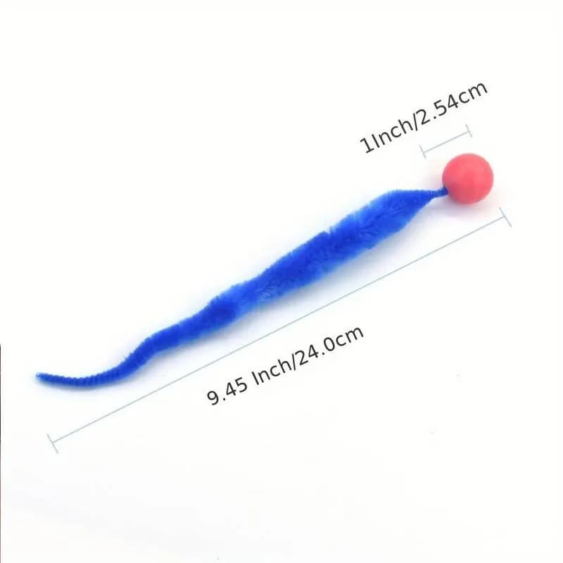 Cat Interactive Toys Tickle Cat Colorful Bouncing Ball Pet Supplies Puzzle Teasing Indoor Cat Worm Caterpillar Elastic Toy - image 4