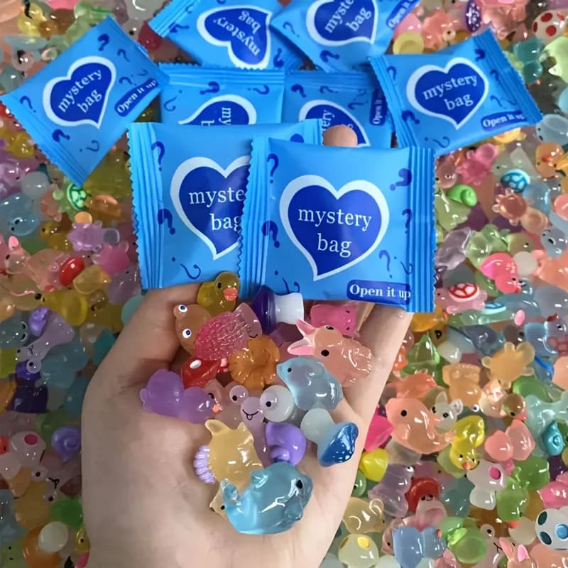 100pcs Mini Resin Luminous Animal Blind Box Children Love Decorating Homes Gardens Ornaments Parties Holiday Gifts Blind Bags - image 4