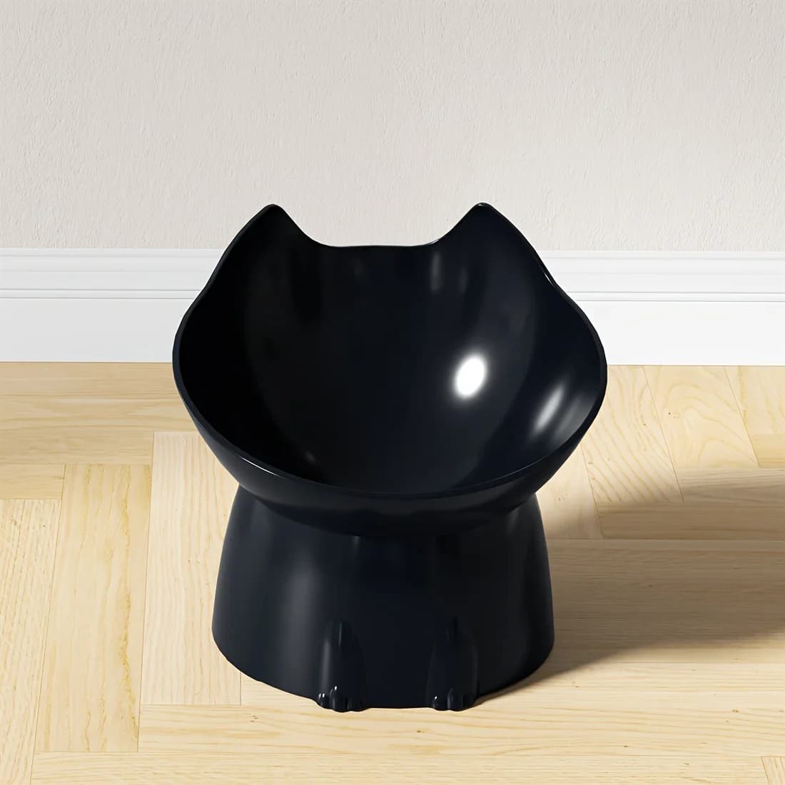 1pcs WhiskerWare Elevated Cat Bowl, Anti-Tip Plastic Raised Pet Feeding Dish with Tilted Edge, Neck Protection Kitty Food - image 7